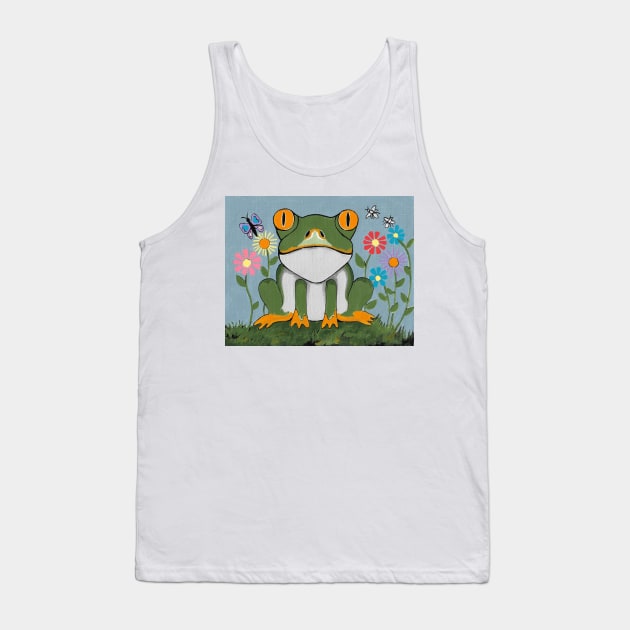 JUST Chillin Funny Frog Painting Tank Top by SartorisArt1